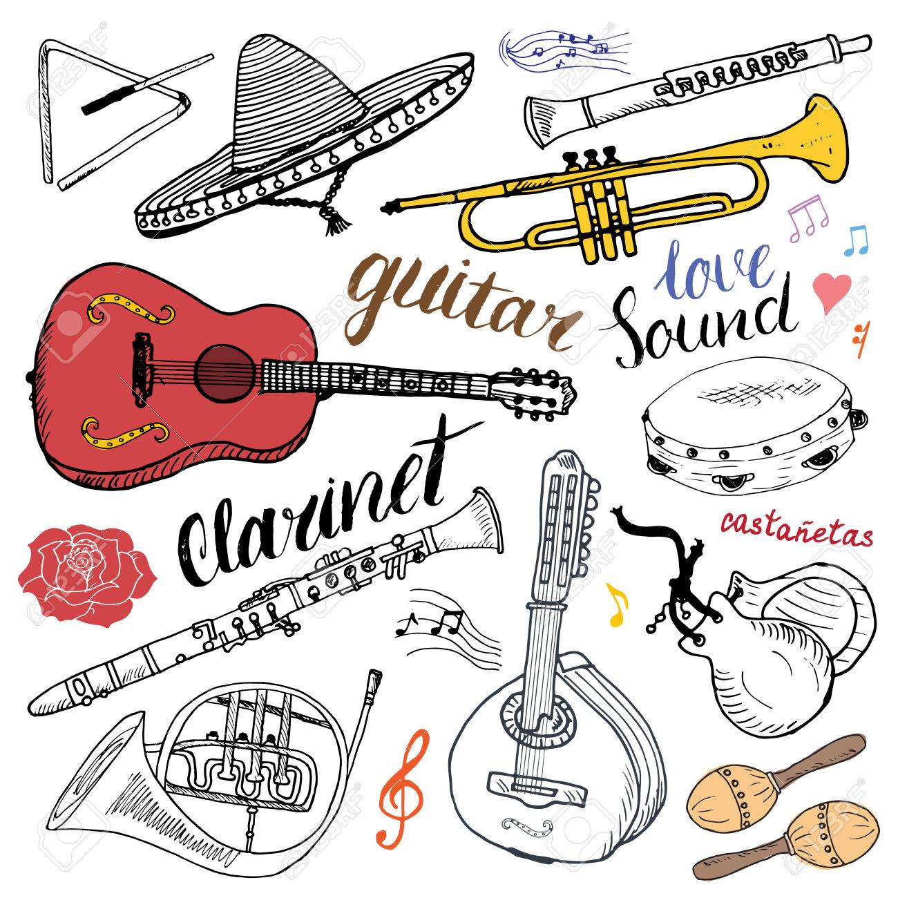 Music Instruments Set Hand Drawn Sketch Vector Illustration Isolated Royalty Free Cliparts Vectors And Stock Illustration Image Music Instruments Set Hand Drawn Sketch Vector Illustration Isolated Royalty Free Cliparts Vectors And Stock Illustration Image