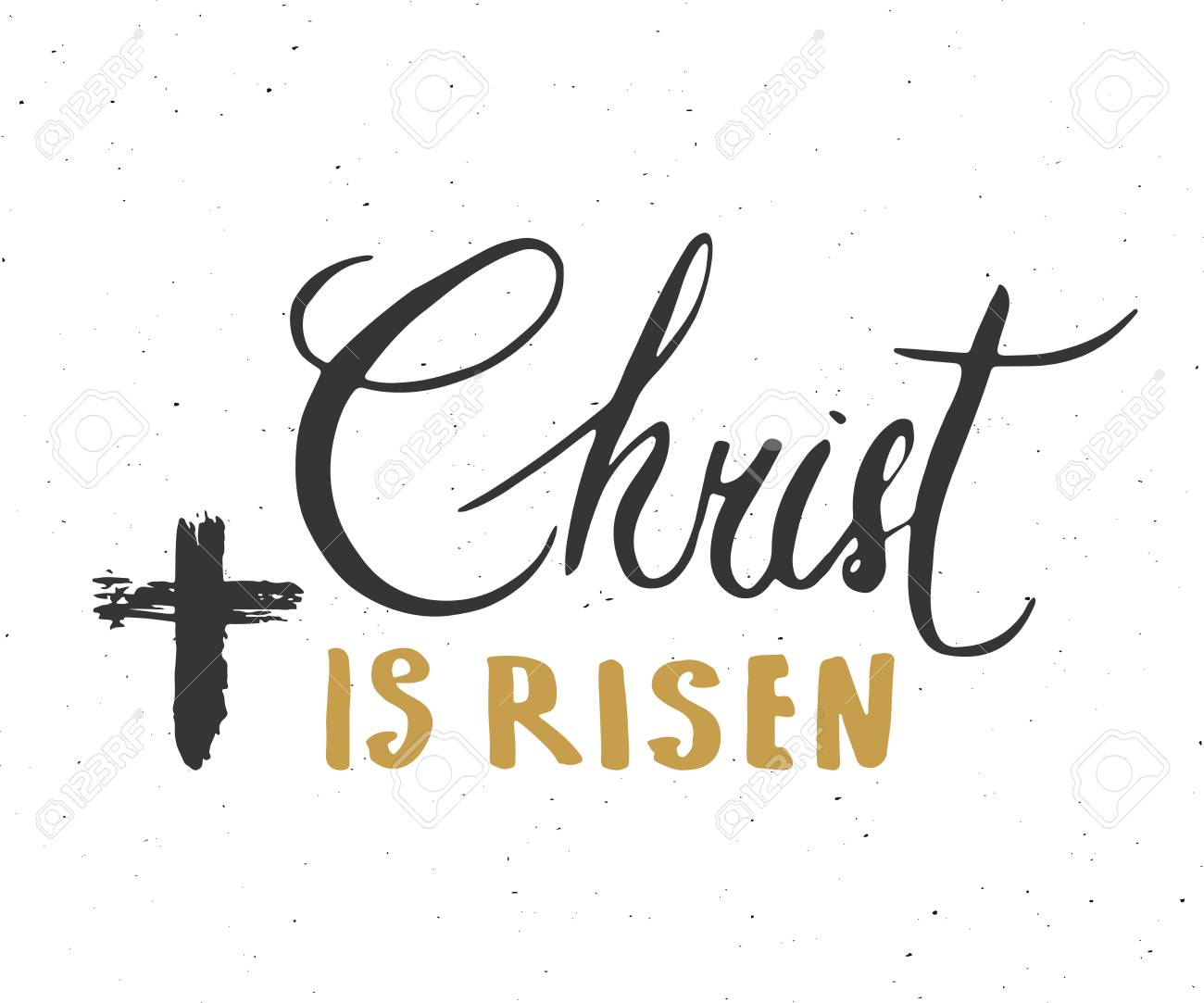 christ is risen lettering