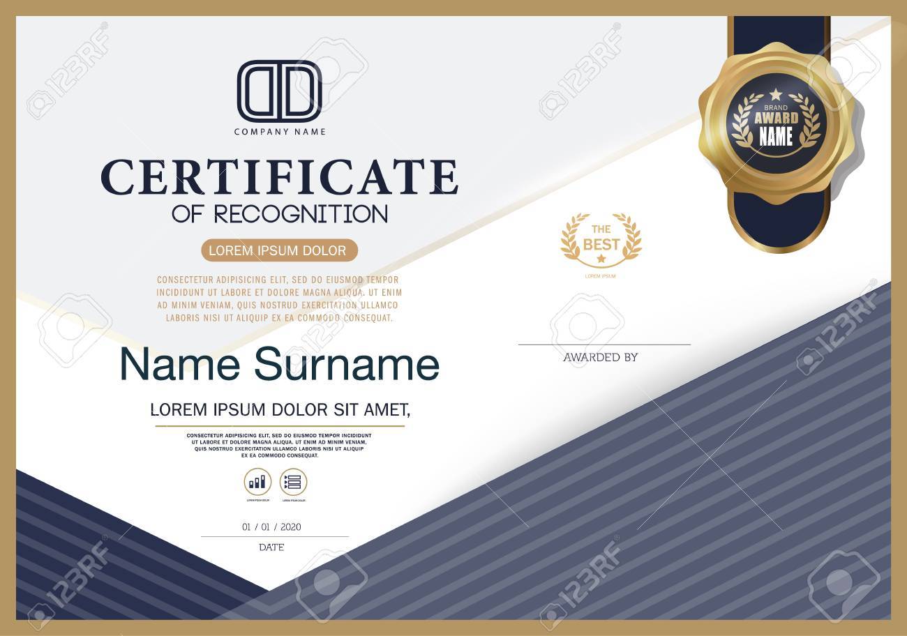 certificate of recognition frame design template layout template certificate of recognition design