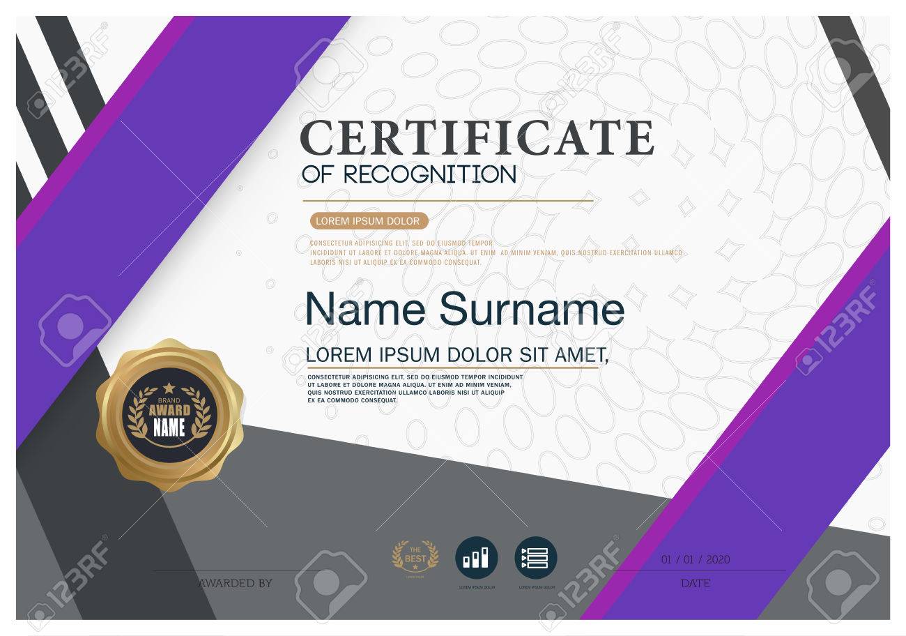 certificate of recognition frame design template layout template