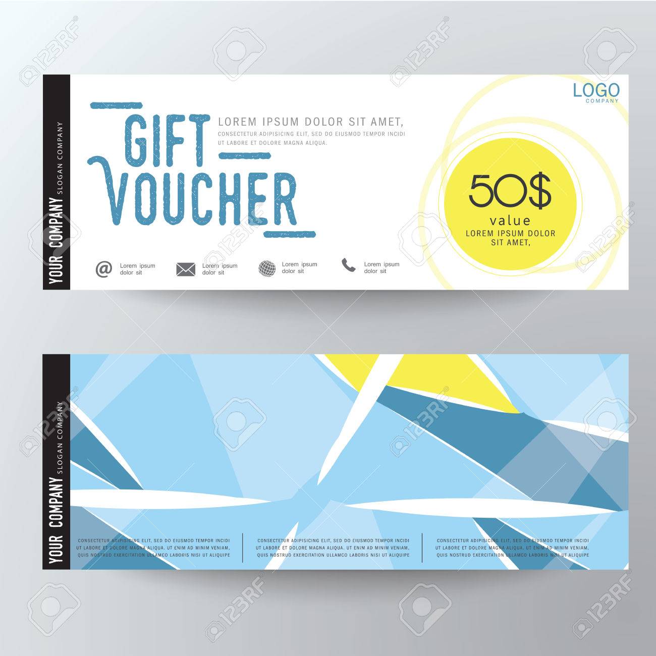 voucher gift certificate coupon template with floral scroll coupon gifts