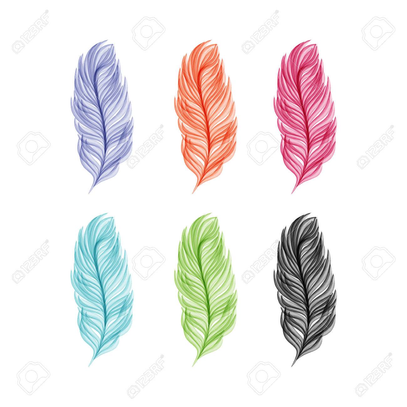 水彩羽イラスト の写真素材 画像素材 Image