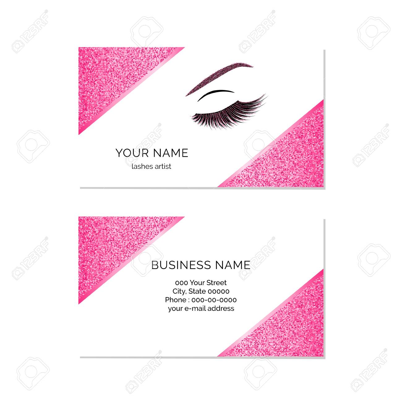 makeup artist business card vector template royalty free cliparts makeup artist business card