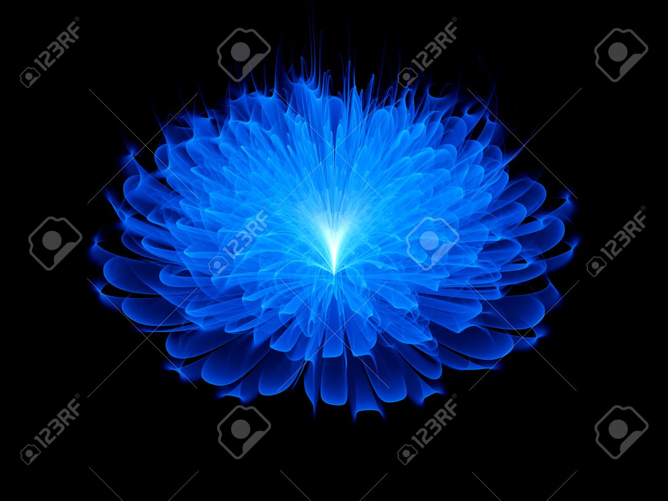 青い宇宙花背景、黒に分離 の写真素材・画像素材. Image 27915344.