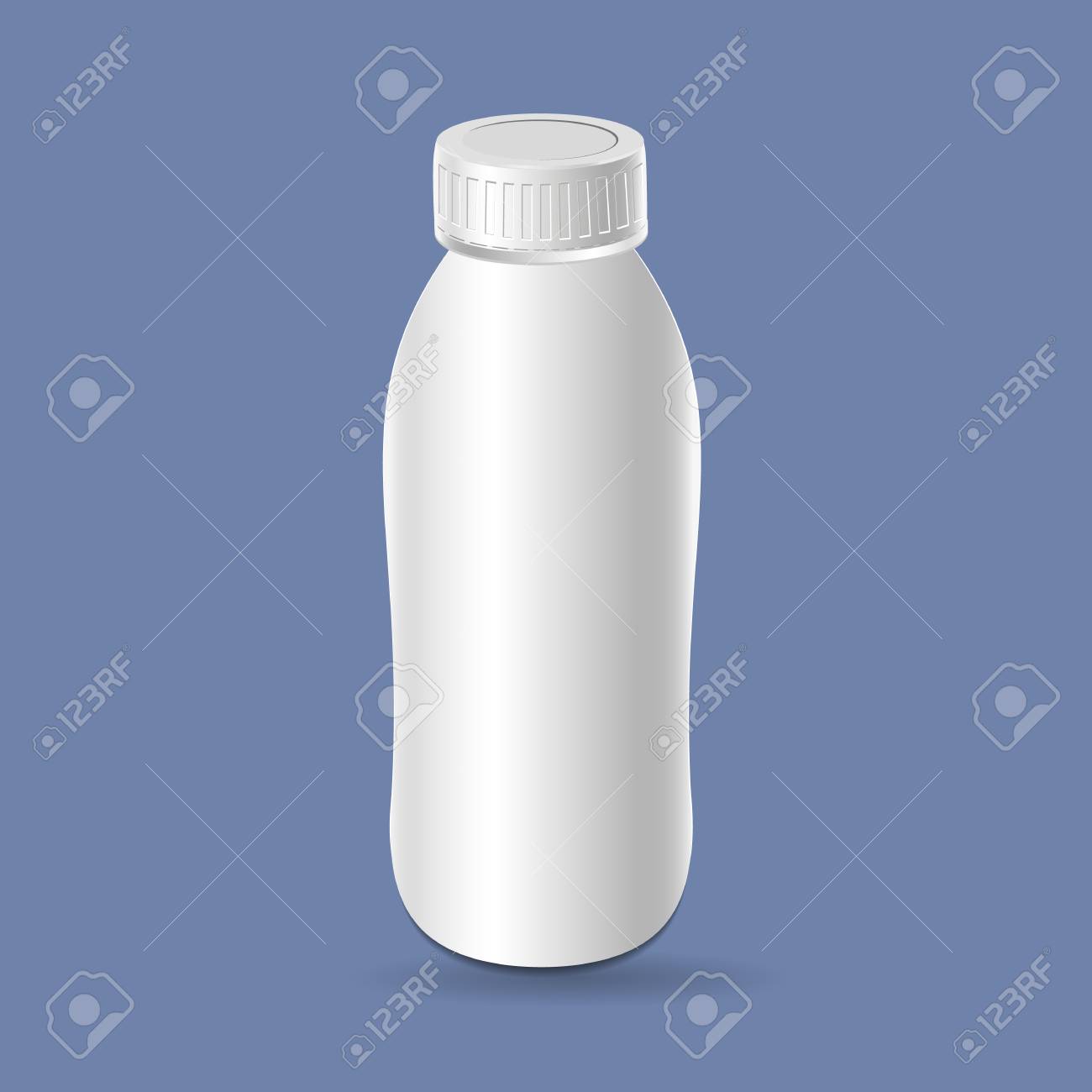 plastic template milk bottle yogurt blank packaging isolated