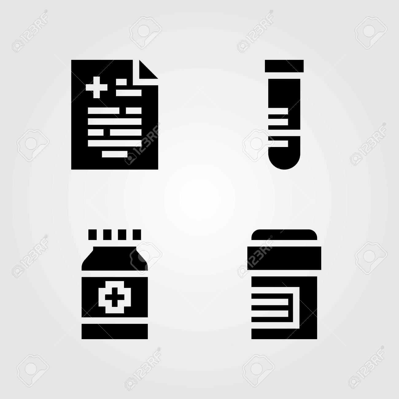 Medizinische Vektor Icons Festgelegt Reagenzglaser Medizinische Ergebnis Und Medizin Lizenzfrei Nutzbare Vektorgrafiken Clip Arts Illustrationen Image