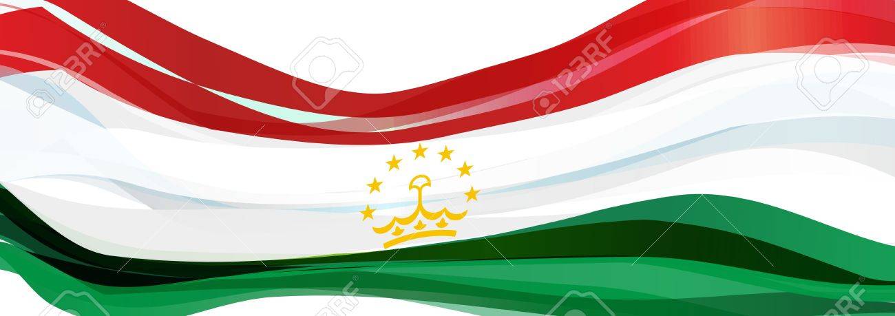 Зелено бело красный флаг с рисунком