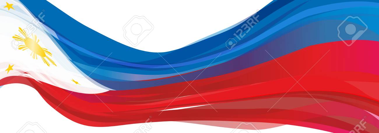 Drapeau Des Philippines Bleu Rouge Avec Un Triangle Blanc Et Le Drapeau Du Soleil D Or De La Republique Des Philippines Banque D Images Et Photos Libres De Droits Image 77911042