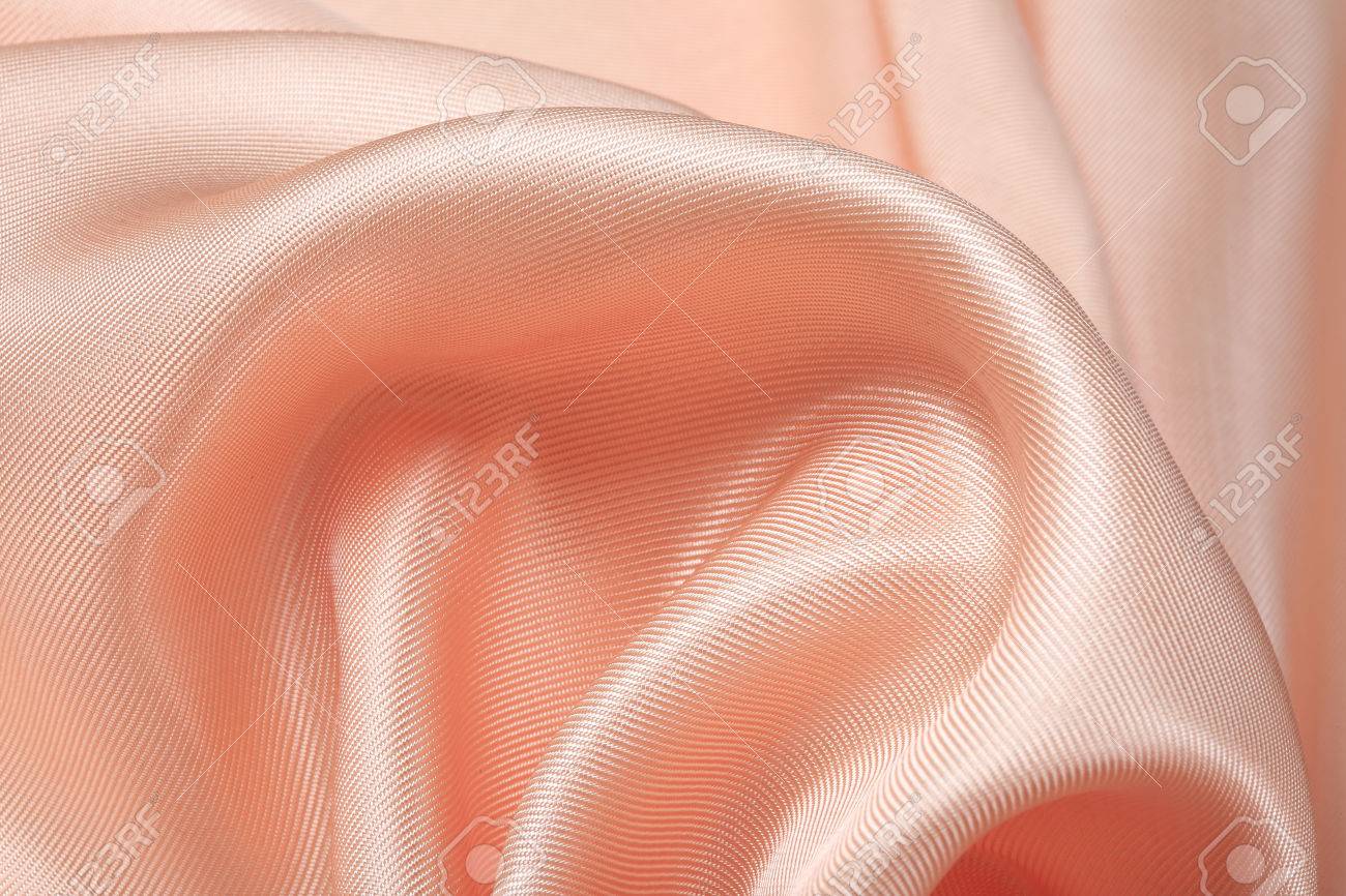 Macro Texture Of Satin Fabric Peach Color Studio Stock Photo Picture And Royalty Free Image Image
