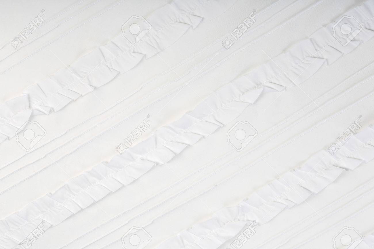 フリルと白い布のマクロ テクスチャ フラグメント の写真素材 画像素材 Image