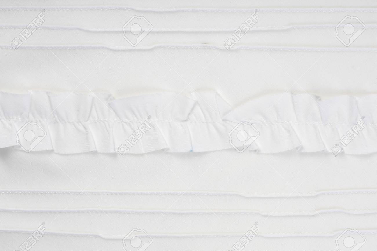 Macro Texture Fragment Of White Cloth With A Frill Stock Photo Picture And Royalty Free Image Image