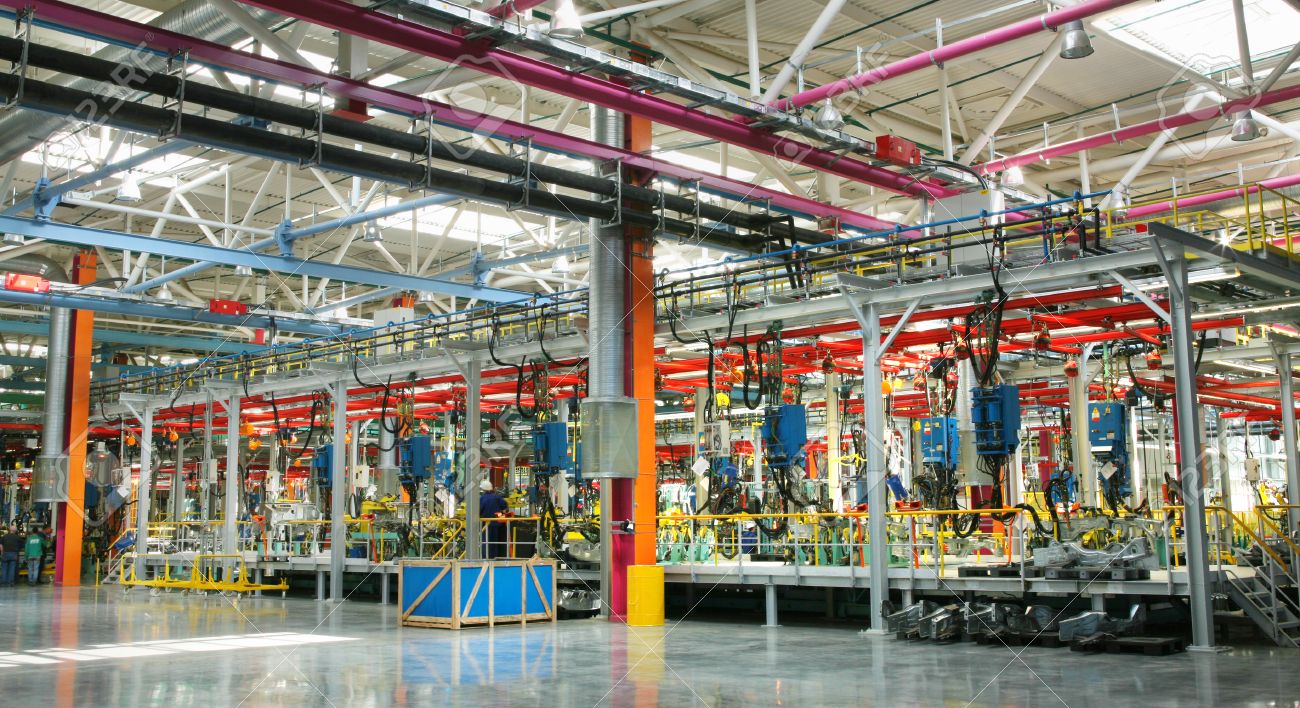 interior of the new welding shop car factory assembly line - 43112134 interior of the new welding shop car factory assembly line - 43112134