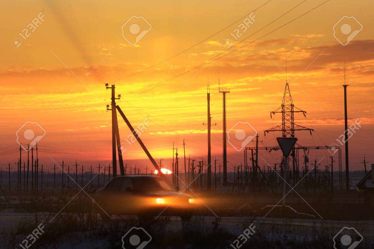 winter landscape colorful sunrise over the snow-covered field - 71416590 winter landscape colorful sunrise over the snow-covered field - 71416590