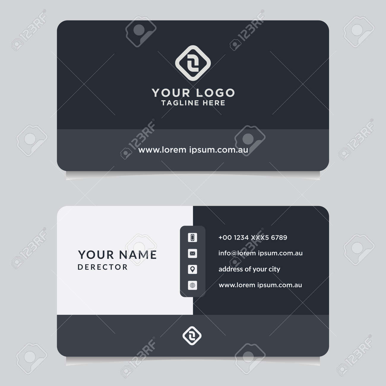 Abstract business card template. Modern vector design - 159886591 Abstract business card template. Modern vector design - 159886591