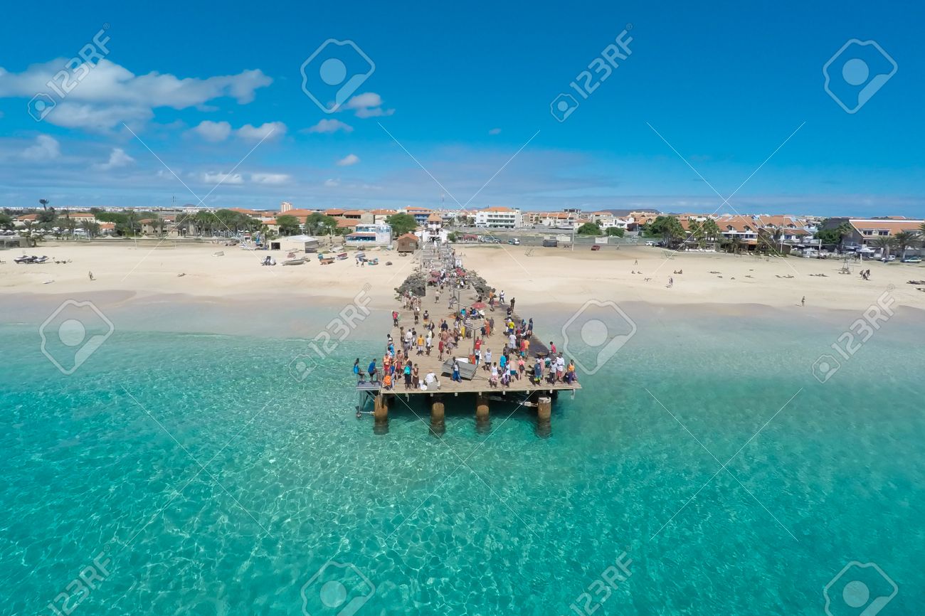 Aerial View Of Santa Maria Beach In Sal Cape Verde Cabo Verde