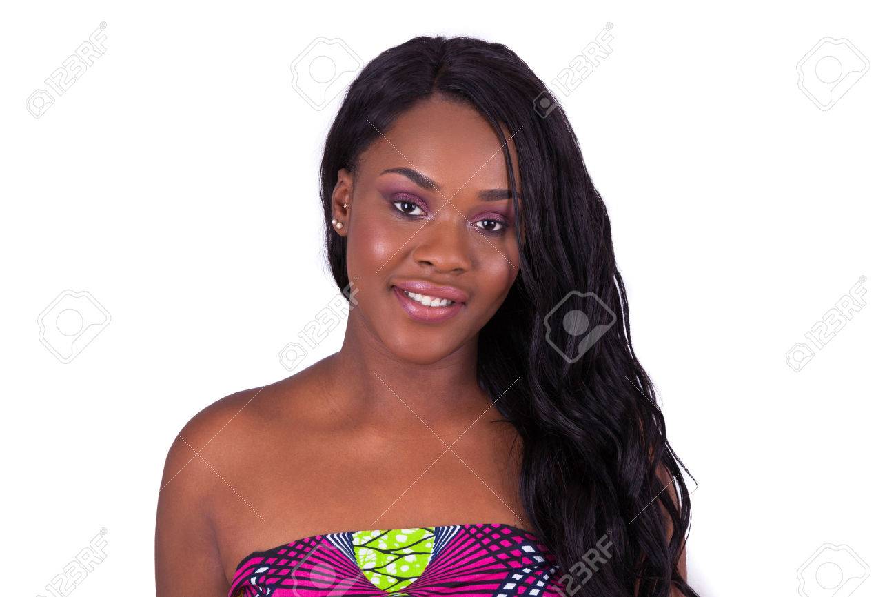 Portrait of a beautiful African American woman with hair extension - 72435344 Portrait of a beautiful African American woman with hair extension - 72435344