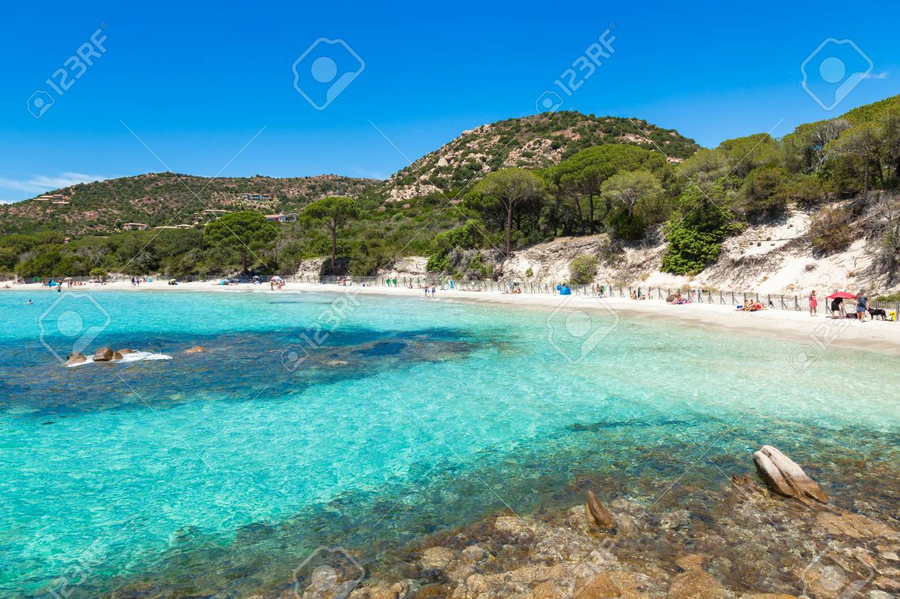 Palombaggia Beach In Corsica Island In France