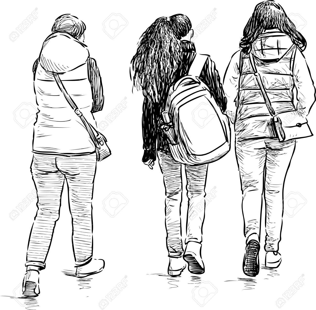 The Girl Students Go To School