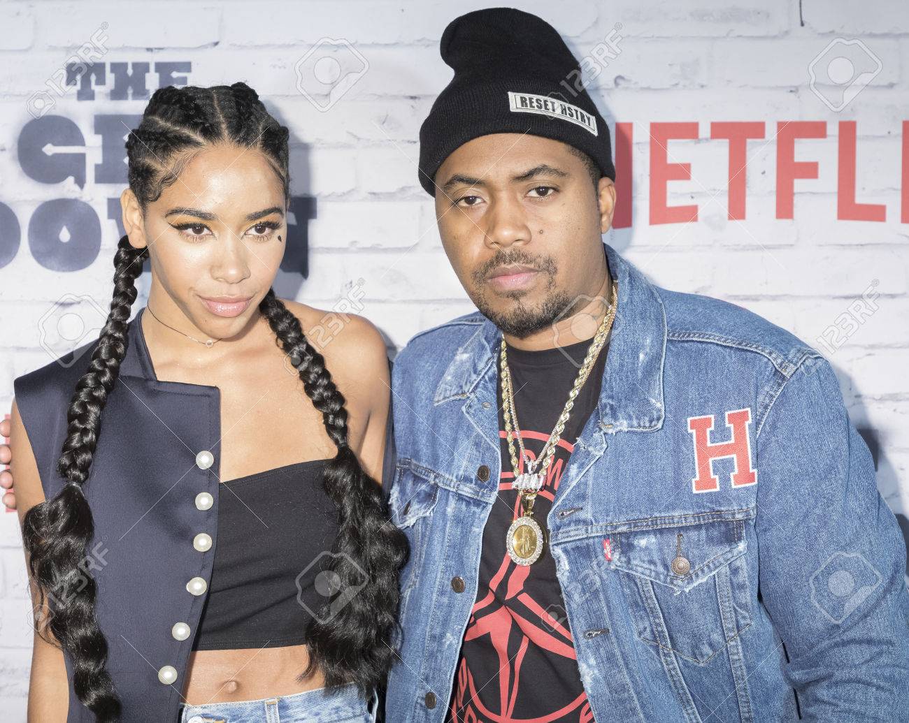 New York New York Etats Unis 5 Avril 2017 Herizen Guardiola L Et Nas Participent A New York Kickoff Party Pour Netflix The Get Down Saison 1 Partie Deux A Irving Plaza Manhattan