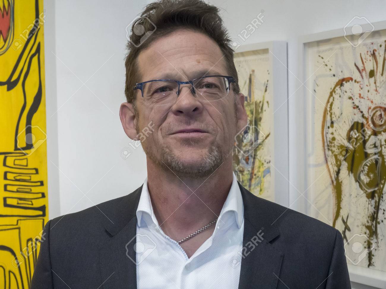 ニューヨーク ニューヨーク アメリカ合衆国 17 年 5 月 3 日 メタリカの元ベーシスト ジェイソン ニューステッド デビュー現代アートフェアで Vip プレビュー中に彼最初の美術展 ロックゥ コンテキスト ニューヨーク 17 ピア 94年アート ニューヨーク