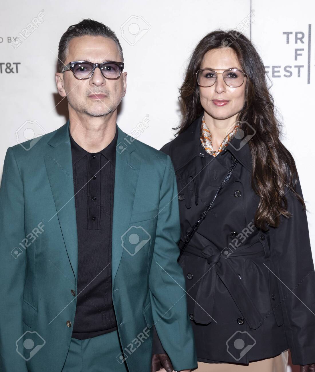 New York, NY, USA - May 3, 2019: Dave Gahan And Jennifer Sklias-Gahan  Attend The "It Takes A Lunatic" Premiere During 2019 Tribeca Film Festival  At The Stella Artois Theatre, Manhattan Stock