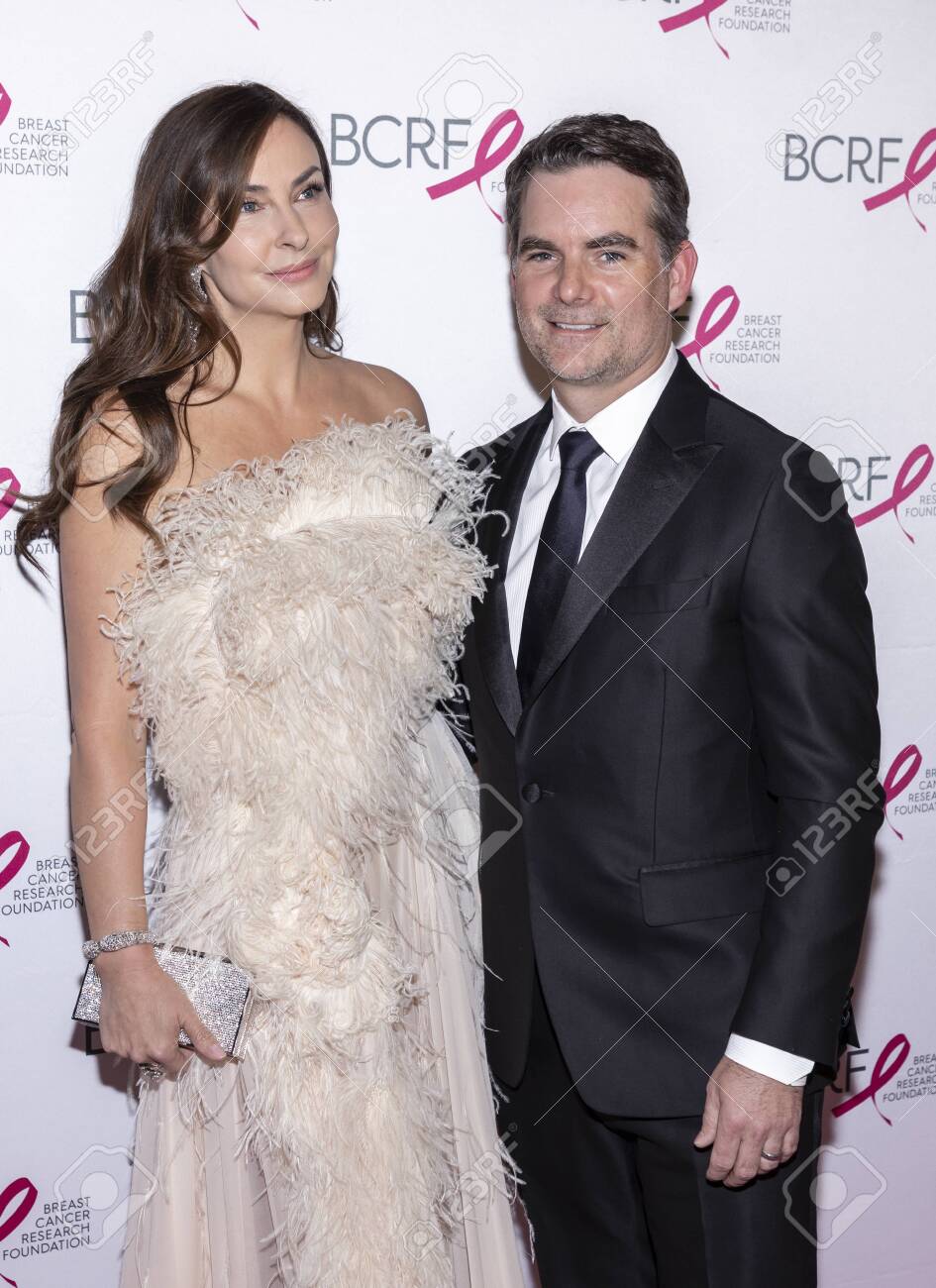 New York, NY, USA - May 15, 2019: Ingrid Vandebosch And Jeff Gordon Attend  The Breast Cancer Research Foundation 2019 Hot Pink Party At Park Avenue  Armory, Manhattan Stock Photo, Picture and, image size:945x1300