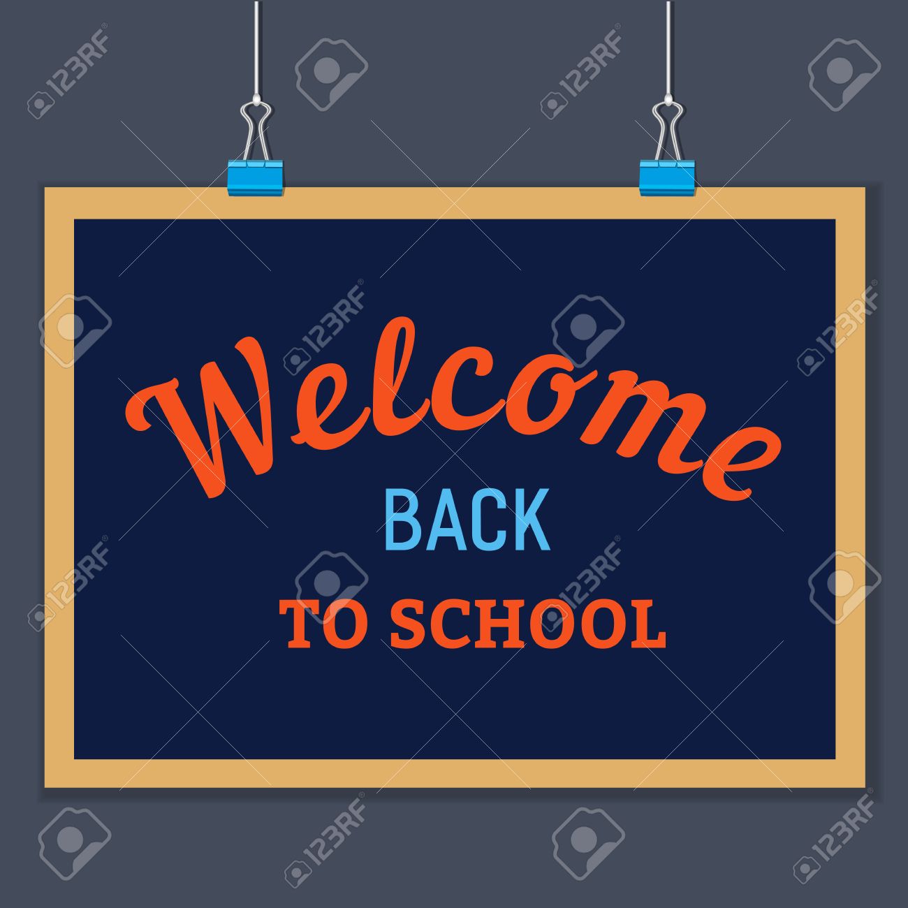 back to school banner concept idea for welcome poster with element welcome poster for school