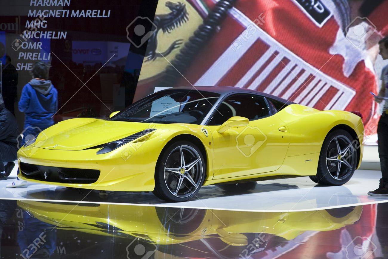 Geneva Switzerland March 4 2011 Novitec Rosso Ferrari 458