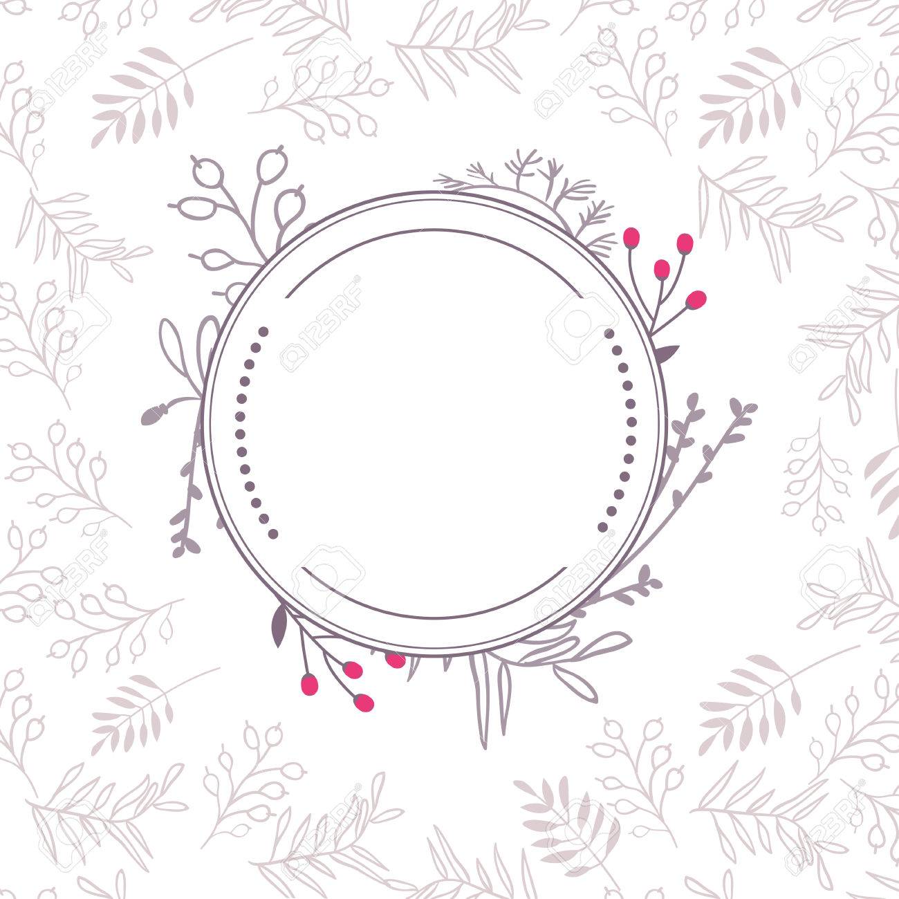 abstract autumn vector floral border template frame design for card frame design