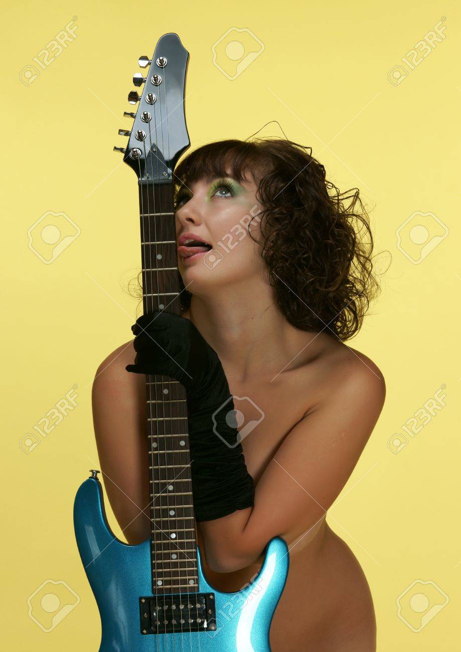 nude girls with bass guitar