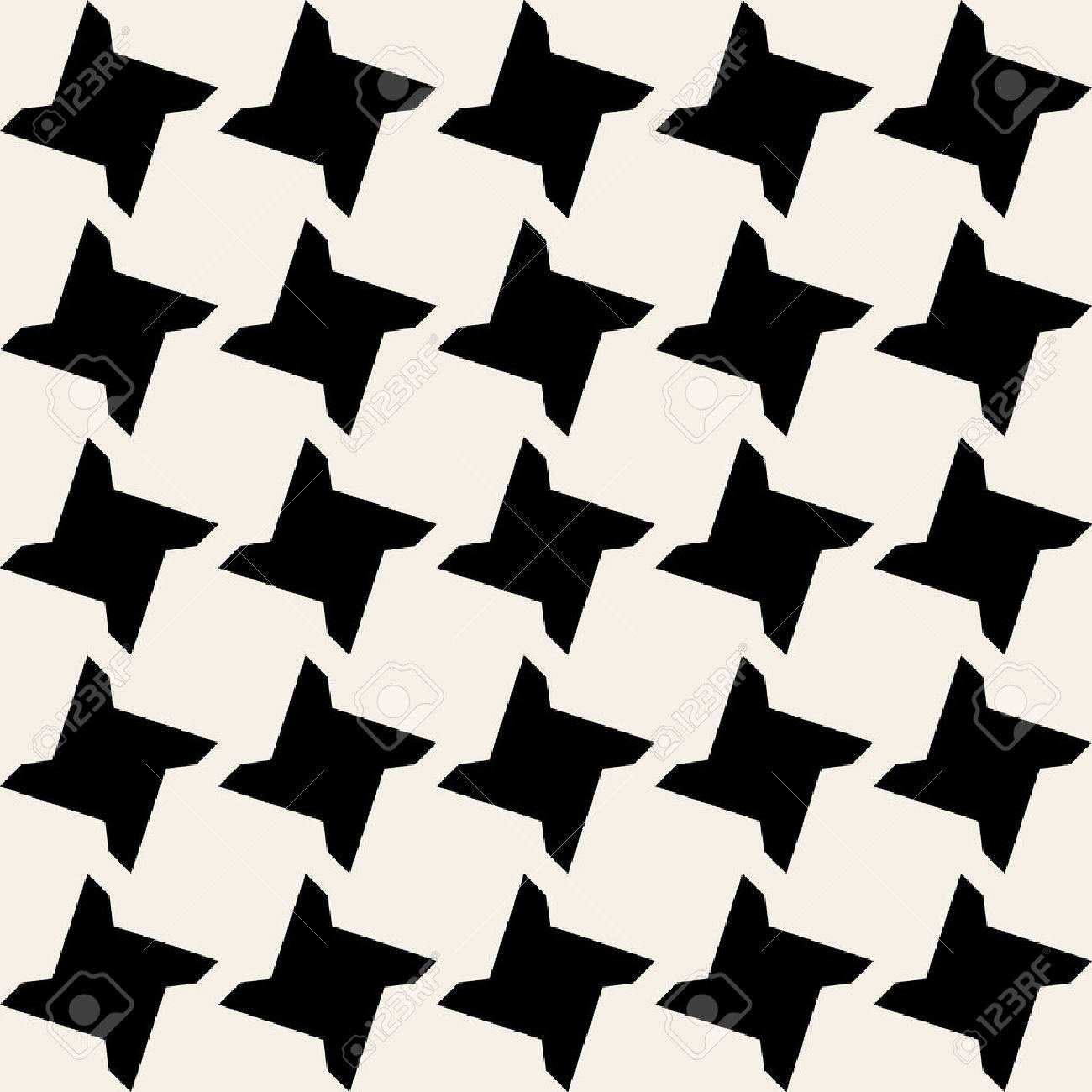 Seamless Black and White Geometric Star Tile Pattern Background - 46972413 Seamless Black and White Geometric Star Tile Pattern Background - 46972413