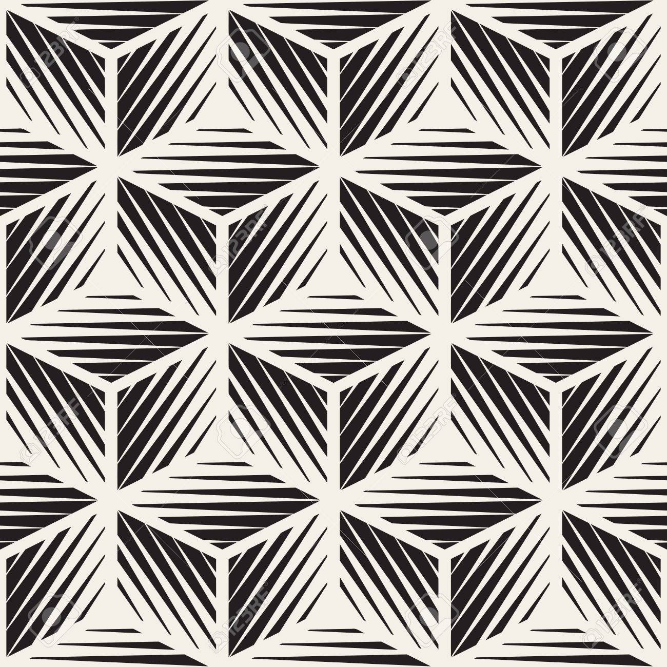 Seamless Black And White Cube Shape Lines Engravement Geometric Pattern . Abstract Background - 57884580 Seamless Black And White Cube Shape Lines Engravement Geometric Pattern . Abstract Background - 57884580