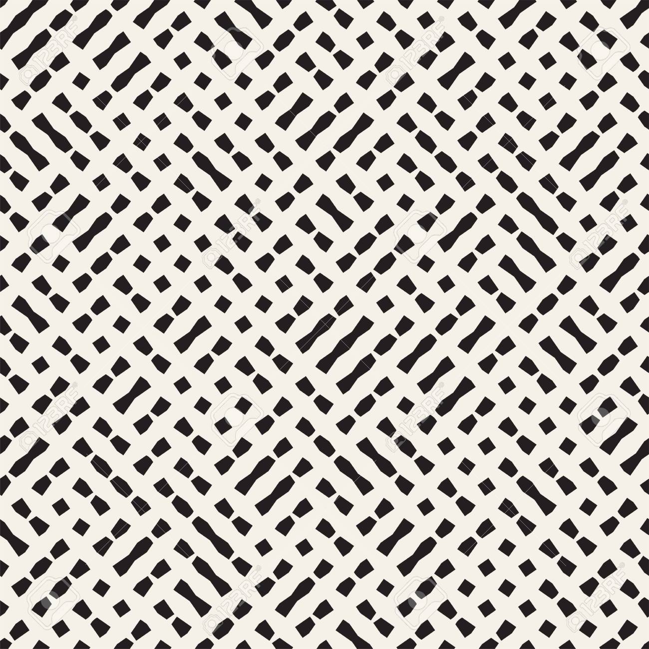 シームレスな幾何学的な格子パターン 不規則な抽象的なグリッドの背景 スタイリッシュな混沌としたベクトル テクスチャのイラスト素材 ベクタ Image