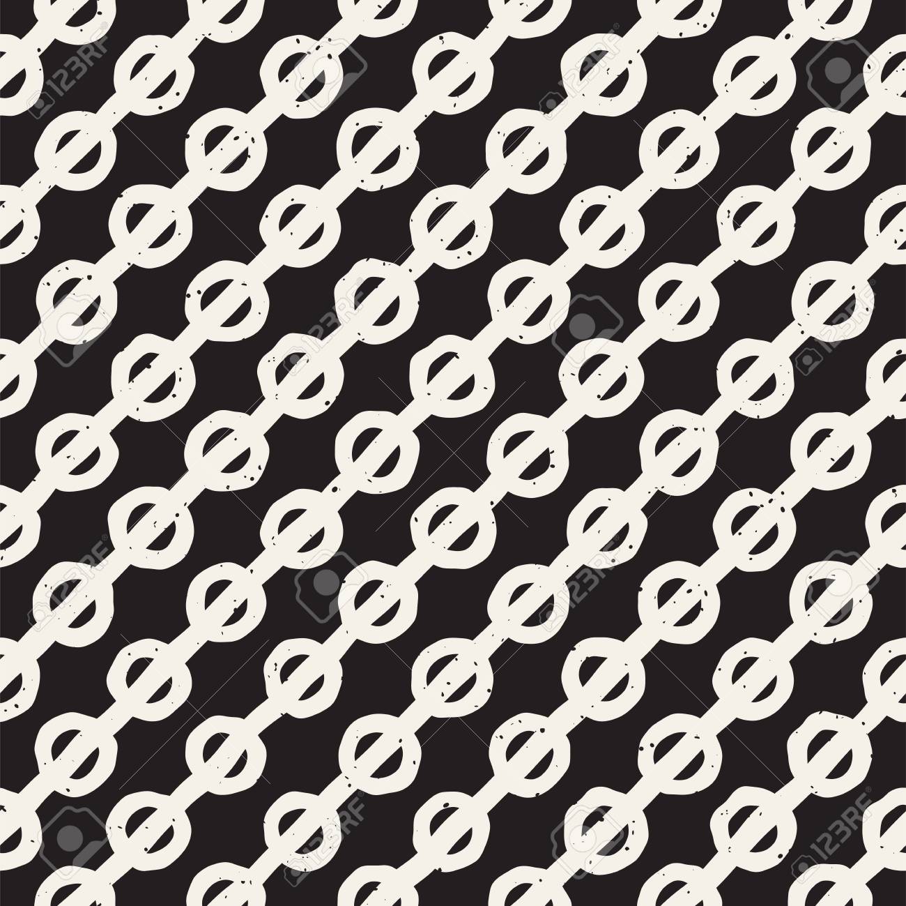 手でシームレスなパターンは 線を描画します 抽象的な背景フリーハンド ブラシ ストローク 黒と白のグランジ テクスチャです 包装紙の飾り のイラスト素材 ベクタ Image