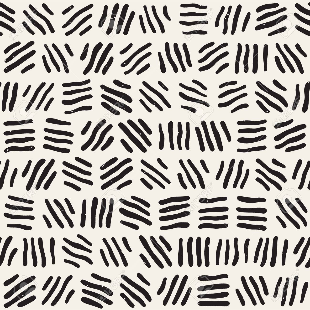 シームレスな手書きパターン 抽象的な大まかな線のベクトルの背景 手描きの汚れたストローク のイラスト素材 ベクタ Image