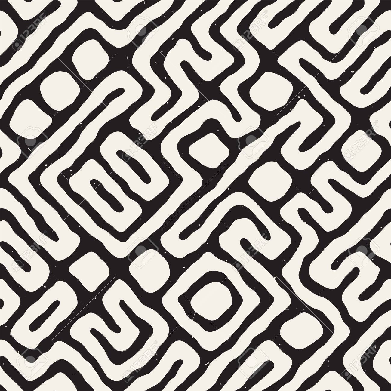 Maze lines seamless pattern abstract grungy background vector hand drawn labyrinth. - 95089551 Maze lines seamless pattern abstract grungy background vector hand drawn labyrinth. - 95089551