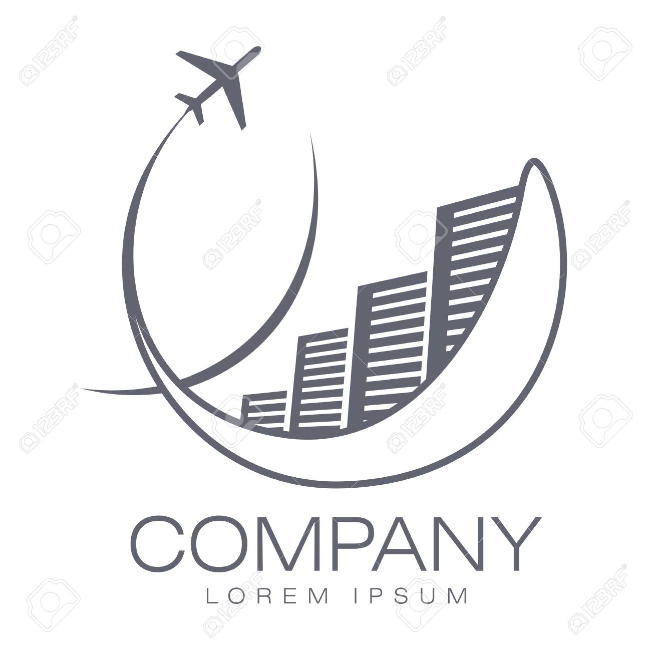 Vector Abstract Logo Hotels And Airliner Tourism Travel Company Identity Icon Vector Abstract Logo Hotels And Airliner Tourism Travel Company Identity Icon