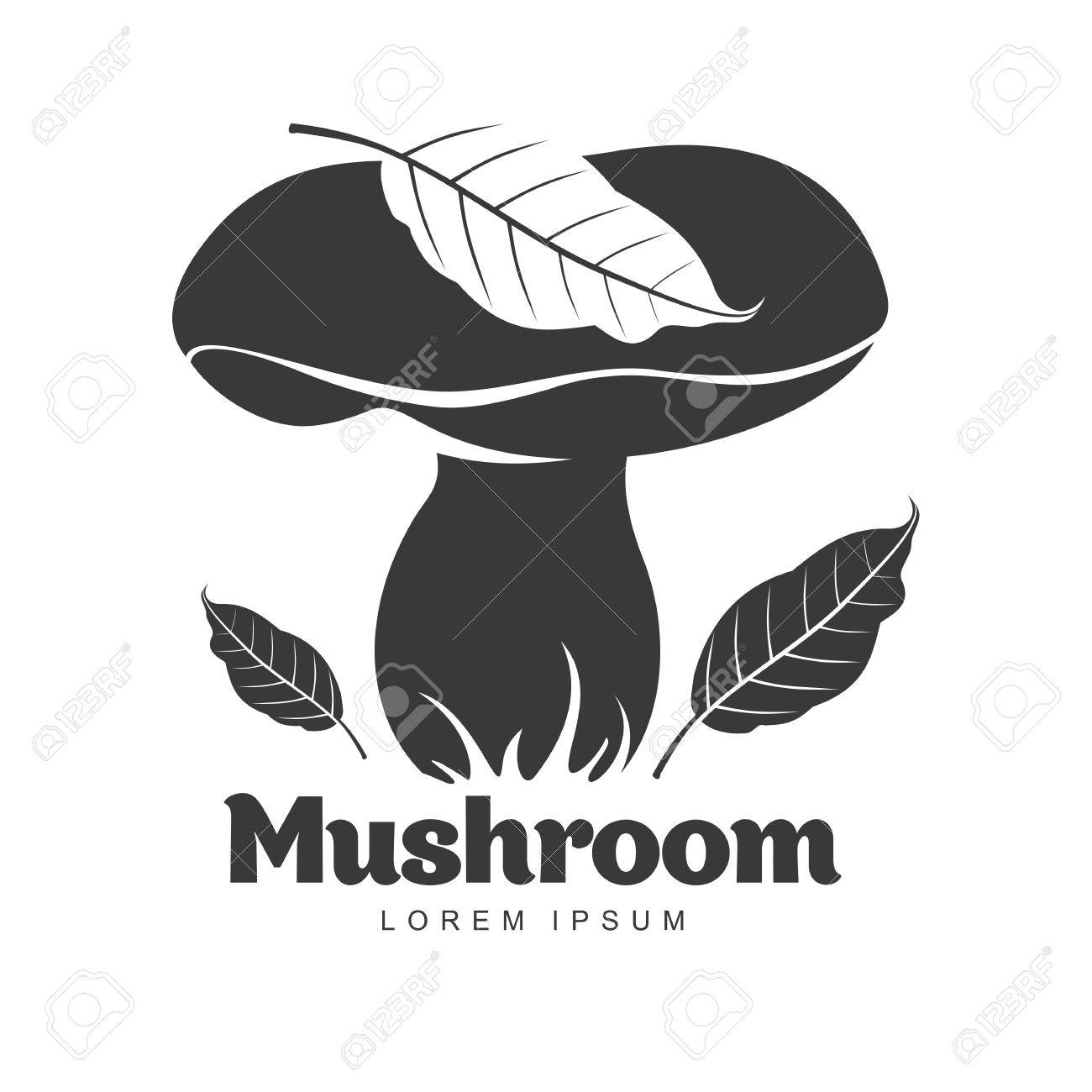 mushroom logo templates for your design autumn fallen leaves templates for leaves