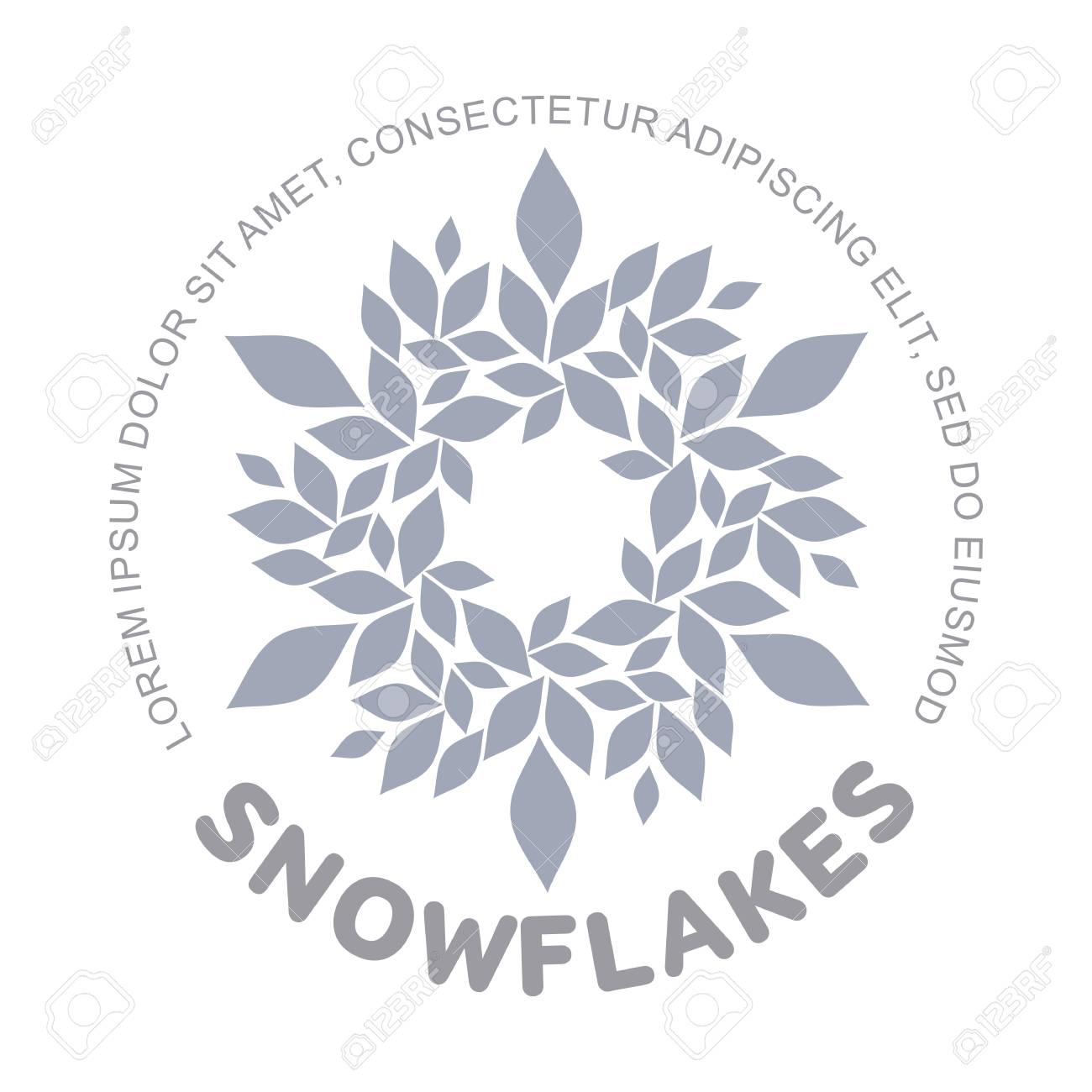 snowflake vector logo templates isolated on white background snow templates