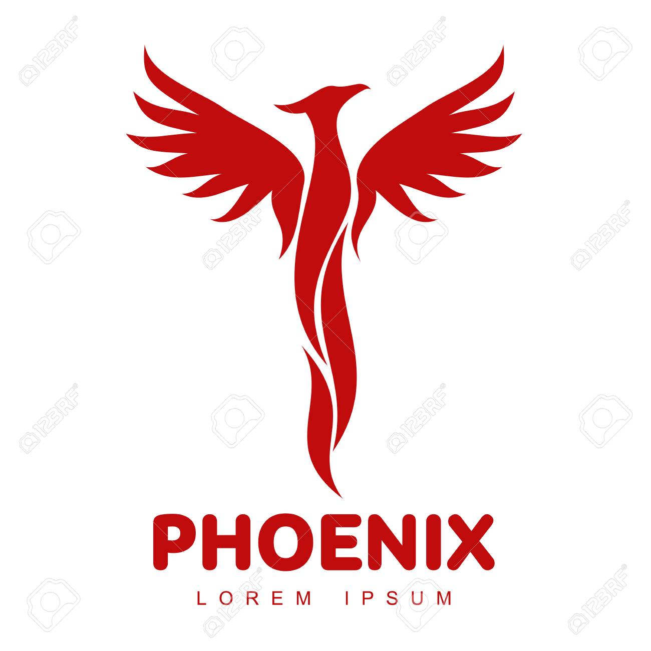 stylized graphic phoenix bird logo templates collection of creative phoenix bird