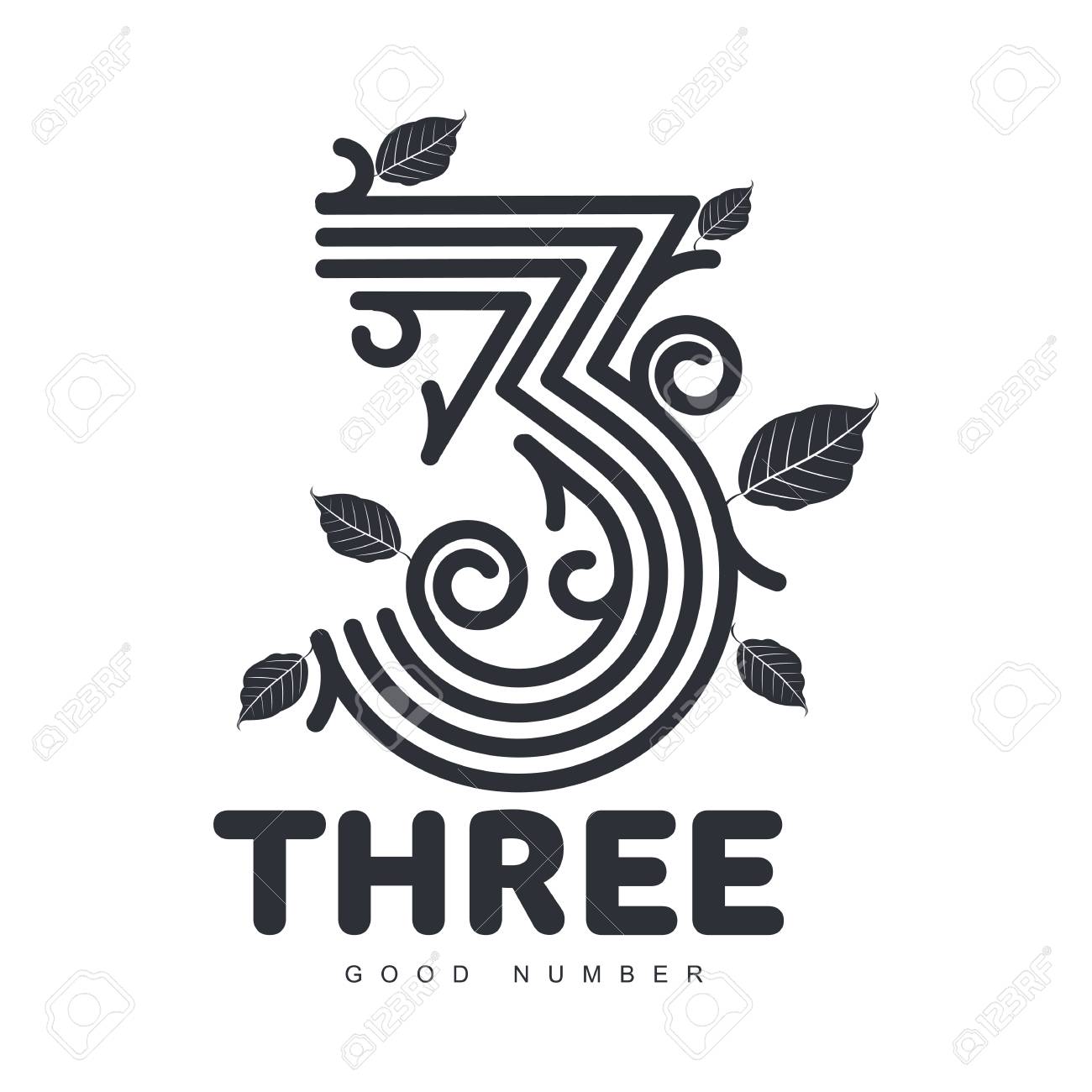 number three emblem template number three template