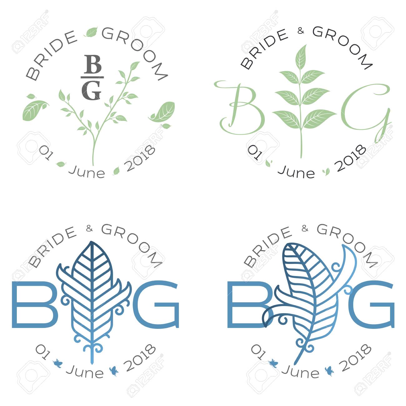 elegant design templates for wedding card wedding logo for business