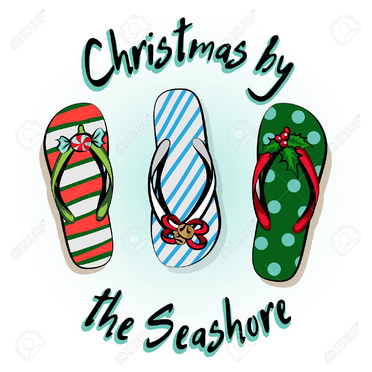 xmas flip flops