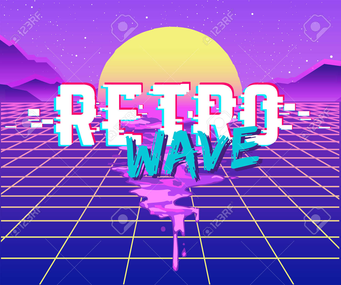 80s retro style