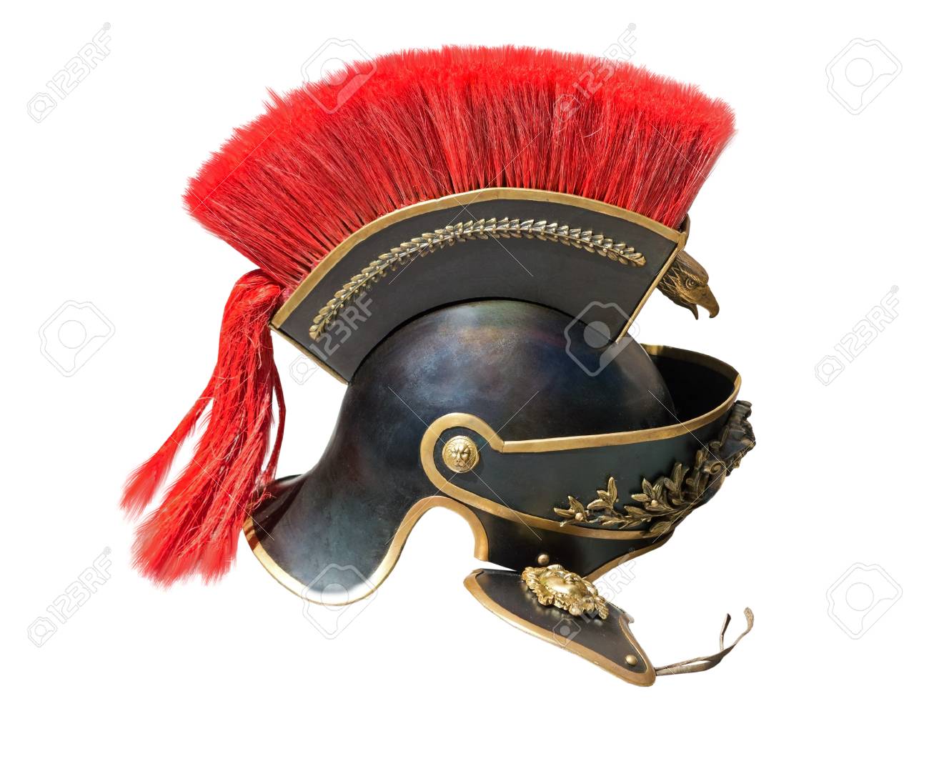 roman soldier helmet on white background stock photo picture and