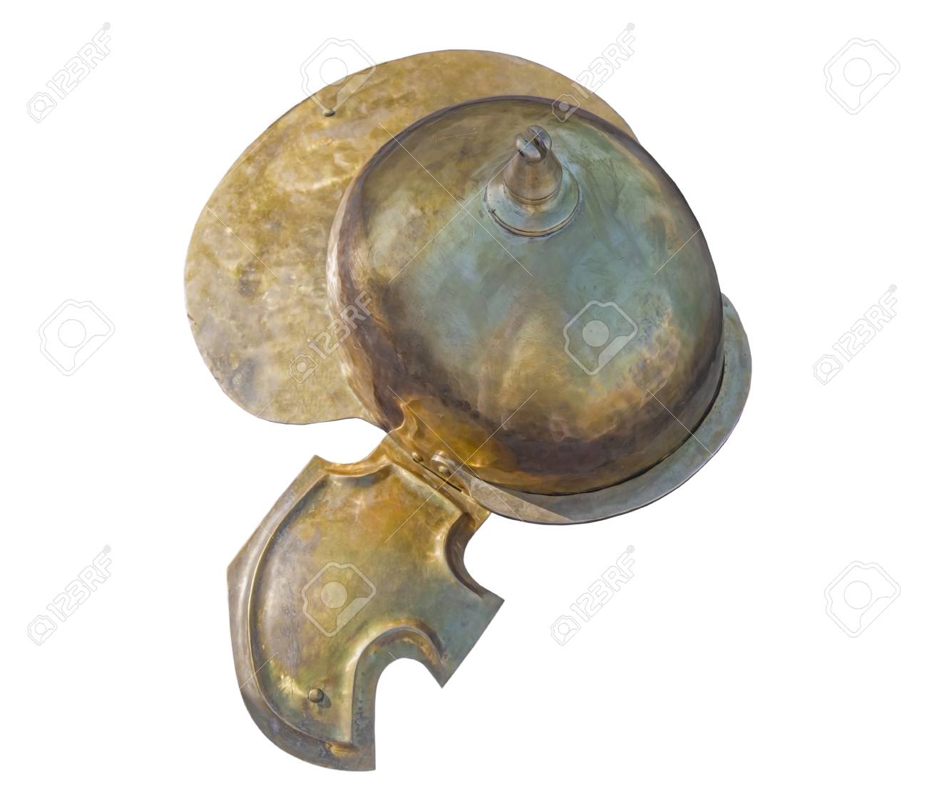 roman soldier helmet on white background stock photo picture and