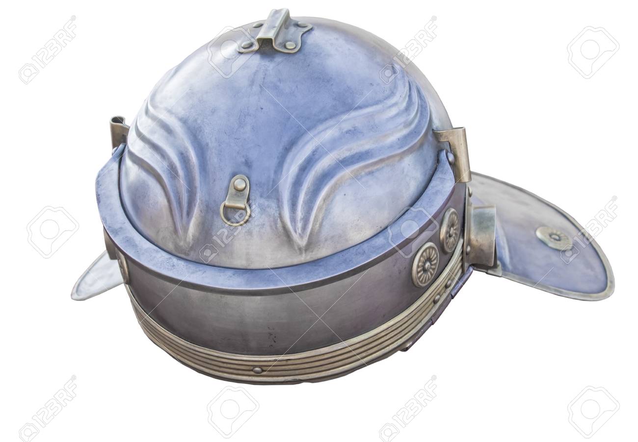 roman soldier helmet on white background stock photo picture and