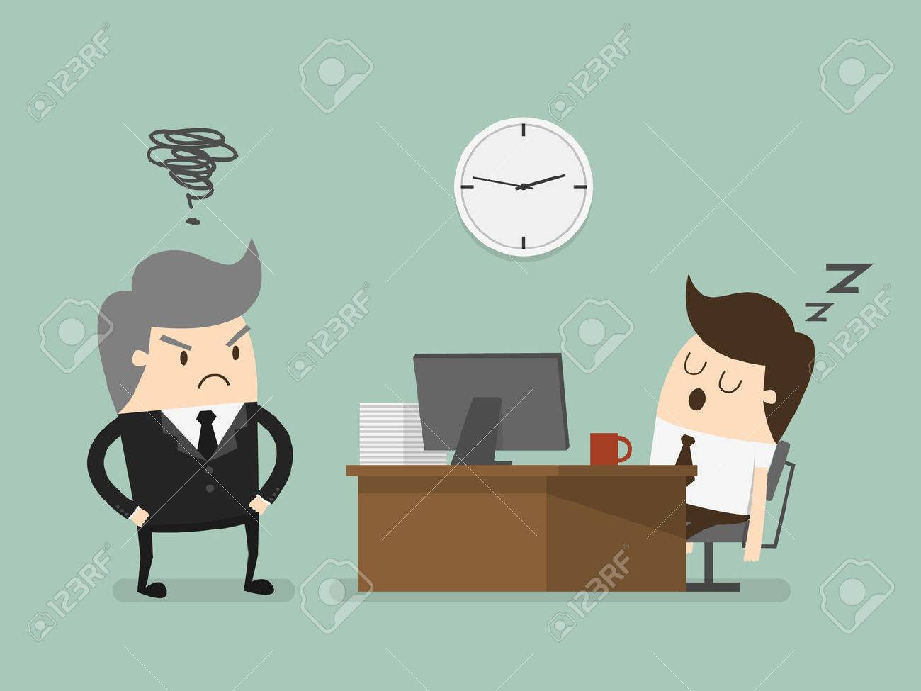 Exhausted businessman falling asleep at his office desk - 29090163 Exhausted businessman falling asleep at his office desk - 29090163