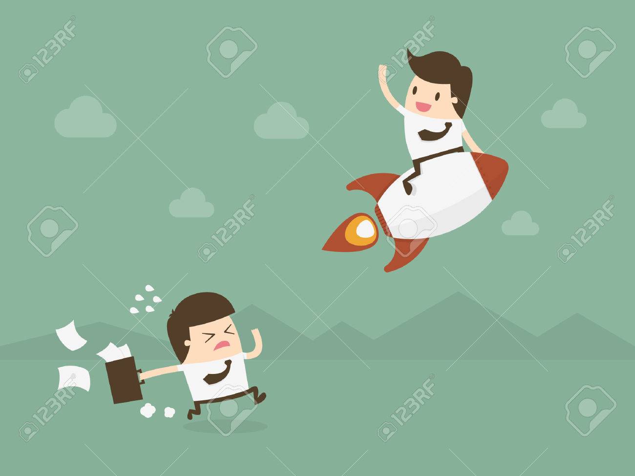 Business competition. Competitive advantage. Flat design business concept illustration. - 54429706 Business competition. Competitive advantage. Flat design business concept illustration. - 54429706