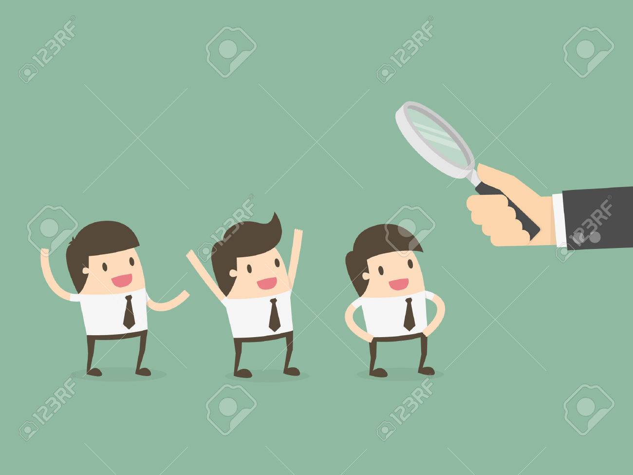 Officer looking for employee. Human resources concept - 55512462 Officer looking for employee. Human resources concept - 55512462